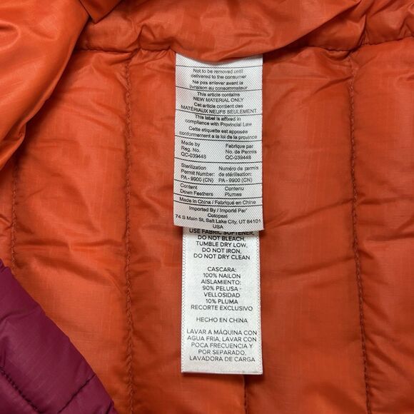 Cotopaxi Fuego Ultralight Down Vest Pink Orange Stripe Puffer Women's Size M - Picture 8 of 12